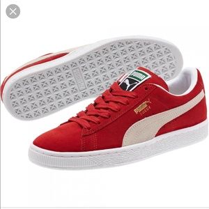 Red Puma Suede